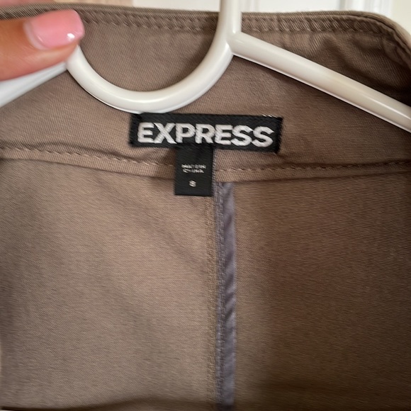 Express Tan Zippered Jacket - Picture 6 of 6